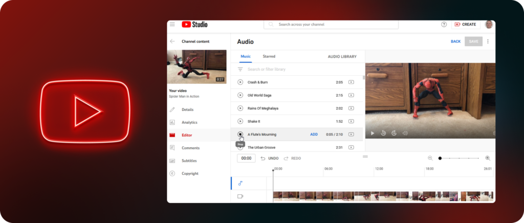 Built-in YouTube Editor 