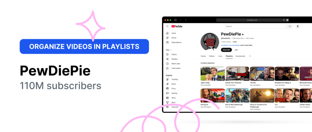 Organize Videos in Playlists