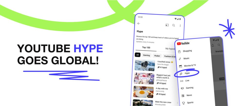 YouTube Hype Now Available 